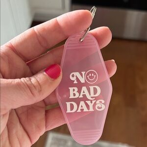 No Bad Days Pink Keychain Card Holder